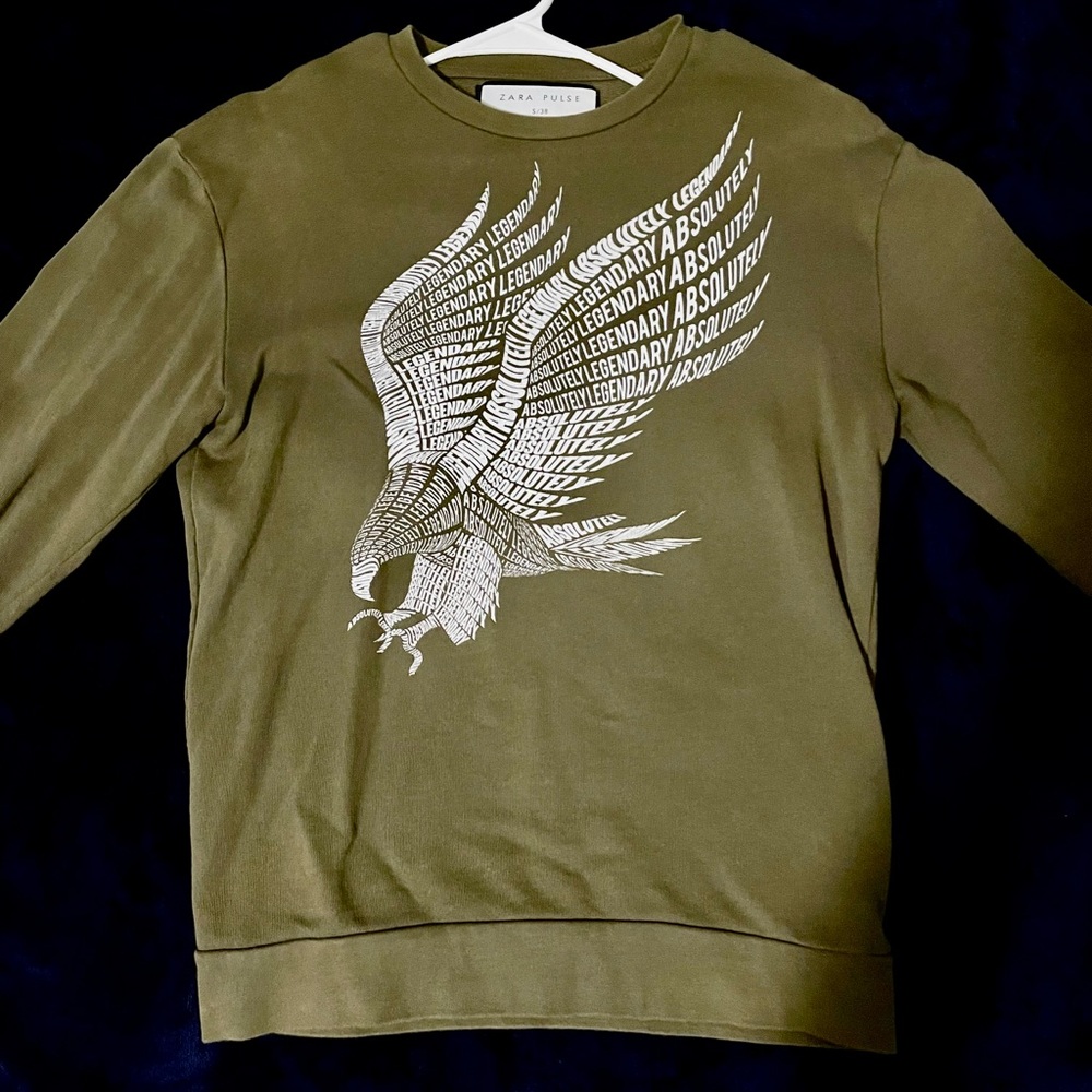 American Eagle Absolutely Legendary Green Crewneck Sweater Size Small